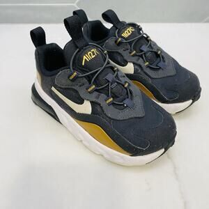 Nike Air Max 270 Size 8c Shoes Toddler Young Kids Metallic Gold & Black CD2654